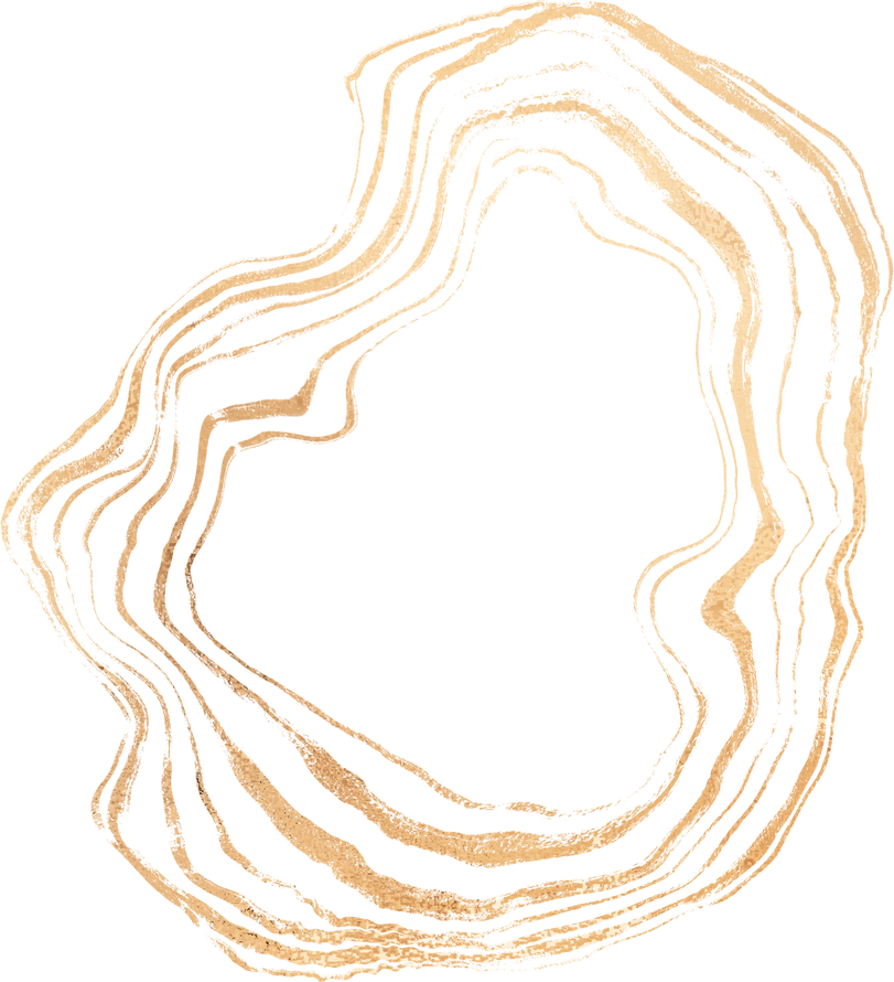 Marbleized Geode Accent Gold Line Shapes